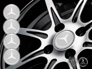 Mercedes Felgenaufkleber für Autos Luxusgewölbte Logos